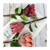 Nordic retro-style home flower arrangement, artificial flowers made of imperial silk fabric and flocked material, factory wholesale Item Picture